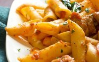 Rózsaszín penne CBD olajjal