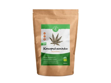 Konopné semínko neloupané BIO 1 kg  - Zelená Země