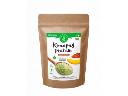 Konopný protein 500 g kakao s banánem - Zelená Země