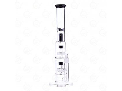 GLASS BONG DOUBLE MATRIX 45 CM BLACK