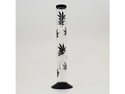 Skleněný bong Simax Multi Leaf 42 cm  Barevný potisk konopných listů, vysoký objem