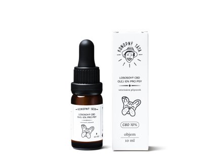 Konopný Táta Lososový CBD olej 10% pro psy  veterinární přípravek pro dospělé psy