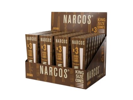 3763 1 wholesale narcos king size cones brown edition 109 mm 32pcsdisplay