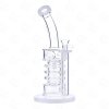 GLASS BONG SPRING HONEYCOMB 25 CM WHITE