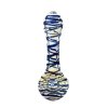 Pyrex Pipe Tiger Blue – glass one-hitter  Blue Pyrex glass one-hitter with tiger stripe design