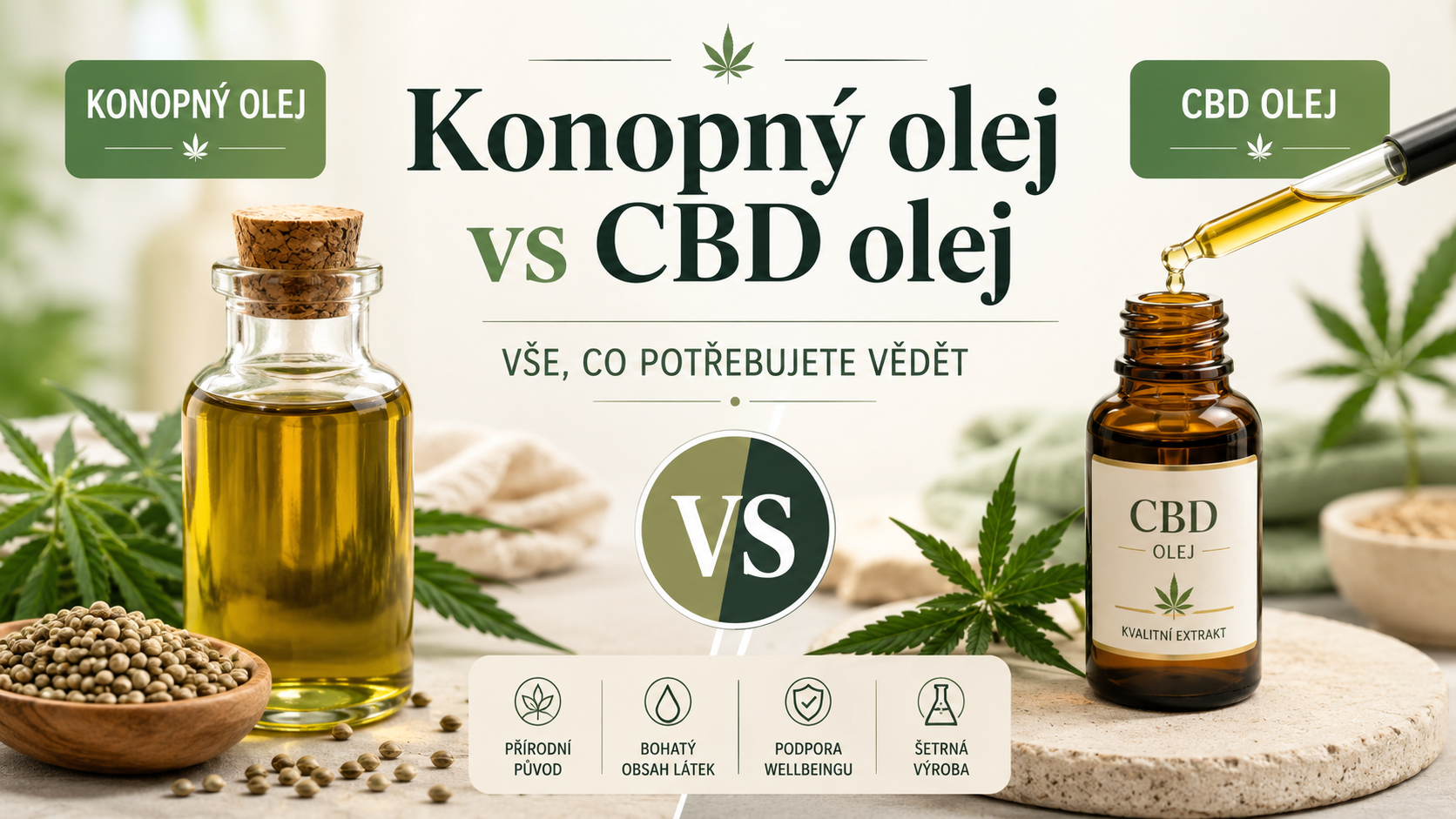 Konopný olej vs CBD olej: vše, co potřebujete vědět