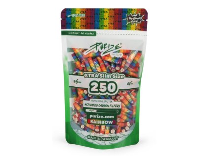PURIZE RAINBOW 6MM | FILTRY S AKTIVNÍM UHLÍM | 250KS