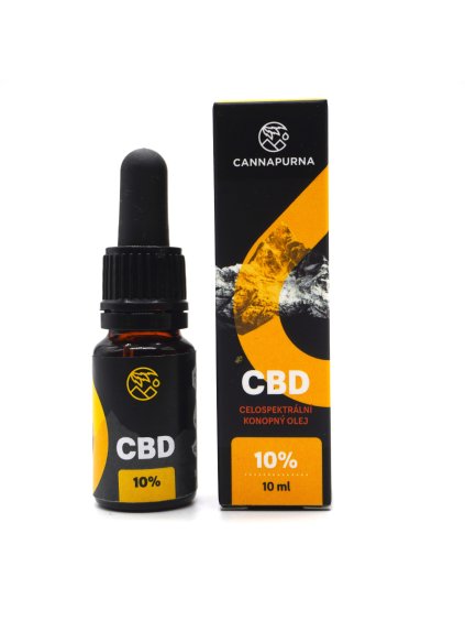 Cannapurna 10% CBD olej full spectrum s kapátkem