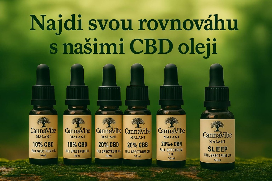 Konopné oleje CBD, CBN a CBG