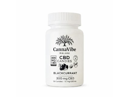 CannaVibe CBD Candies Blackcurrant 300 mg CBD (30 ks)