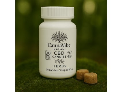 CannaVibe CBD Candies Herbs 300 mg CBD (30 ks)