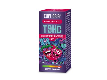 3ki EUPHORIA VAPE 1xPOD BOX T9HC Forbidden Berries B 04 PACKSHOT