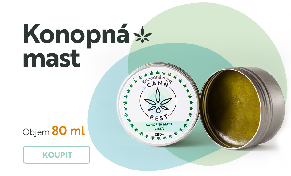 Konopná mast čistá nebo s kostivalem 15ml a 80ml