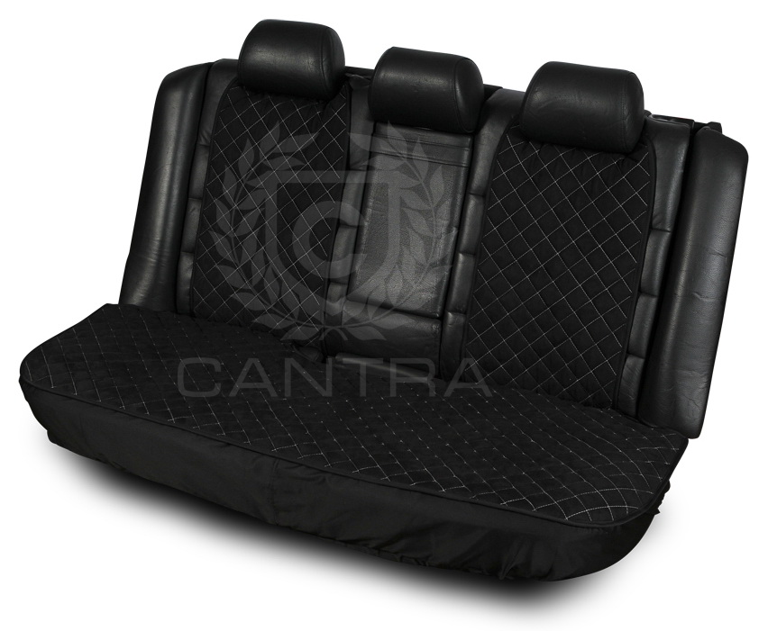 Autopotahy Cantra - ZADNÍ potah na zadní sedačku Barva: Černá s bílým prošíváním