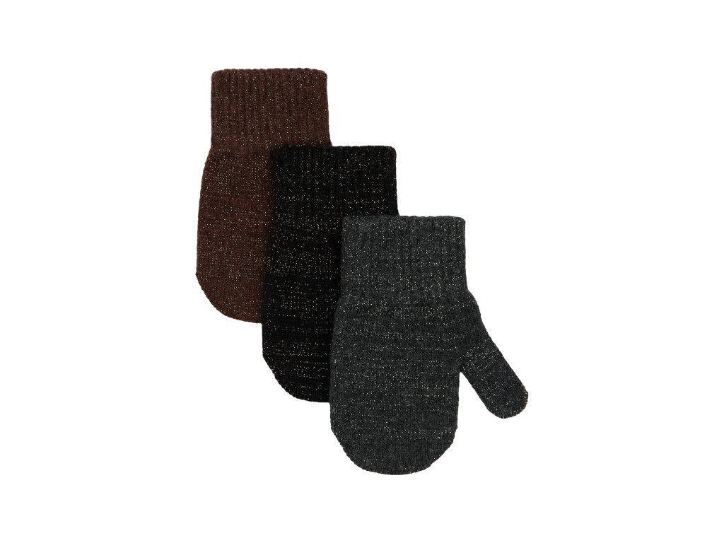 93033ML Magic Mittens 3 Pack w. Lurex French Roast Black Antrazite Extra 0