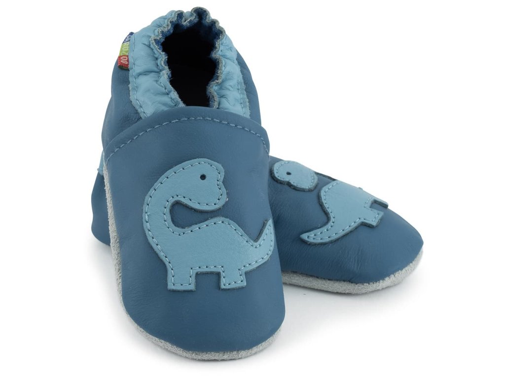Kožené capáčky s koženou podrážkou Dino