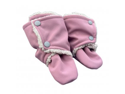 Softshellové capáčky s beránkem světle fialové