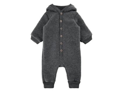 50033ML 1 Wool Baby Suit w. Hood Anthracite Melange Extra 0