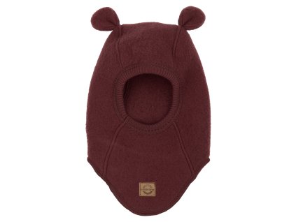 Merino kukla s oušky - červená Rum Raisin - MIKK-LINE