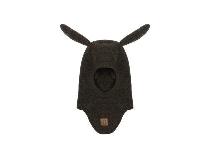 50047 Wool Fullface w Bunny Ears Dark Brown Melange Extra 0