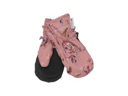 93041 Polyester Mittens Aop w. Zip Burlwood Extra 0