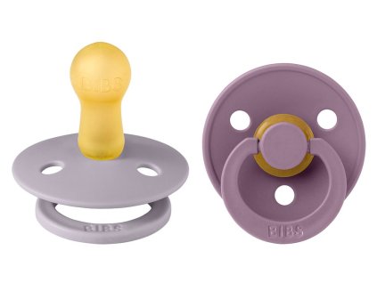 BIBS Colour cumliky z prirodneho kaucuku 2ks FossilGrey Mauve 120405 5713795236664