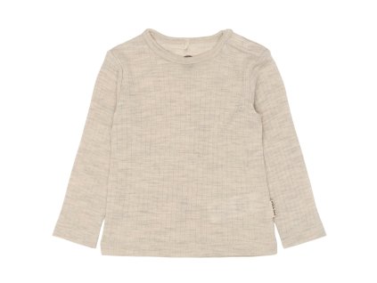 6019 Merino Wool LS Top Melange Offwhite Extra 0