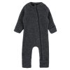 Merino overal na zip bez kapuce - šedý Anthracite Melange - MIKK-LINE