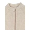 Dětská merino bunda na zip béžová Melange Offwhite – MIKK-LINE