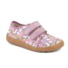 Barefoot plátěné tenisky Canvas White/Pink s jednorožci  – FRODOO