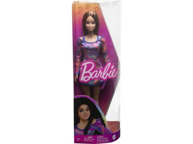 Barbie modelka duhové marble šaty