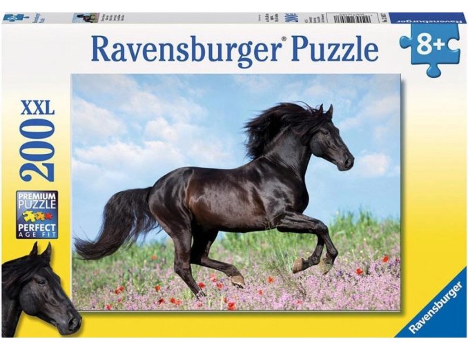 Ravensburger 12803 Puzzle Černý hřebec 200 dílků XXL