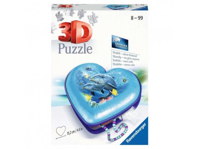 Ravensburger 11172 Puzzle 3D Srdce Podmořský svět 54 dílků