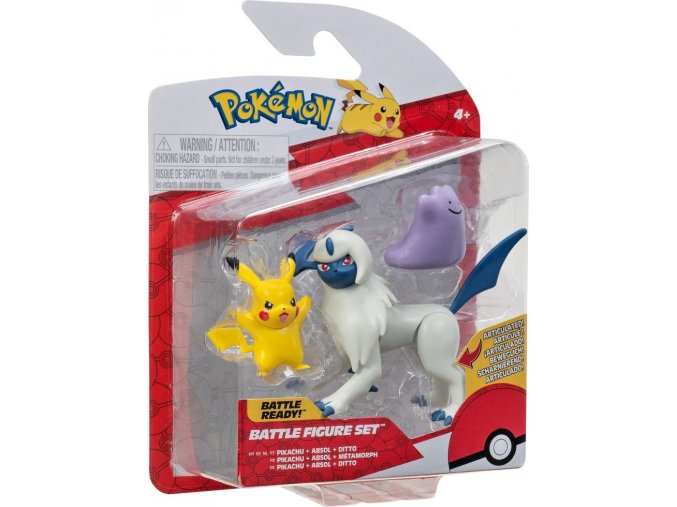 Pokémon figurky 3-pack Pikachu, Absol, Ditto