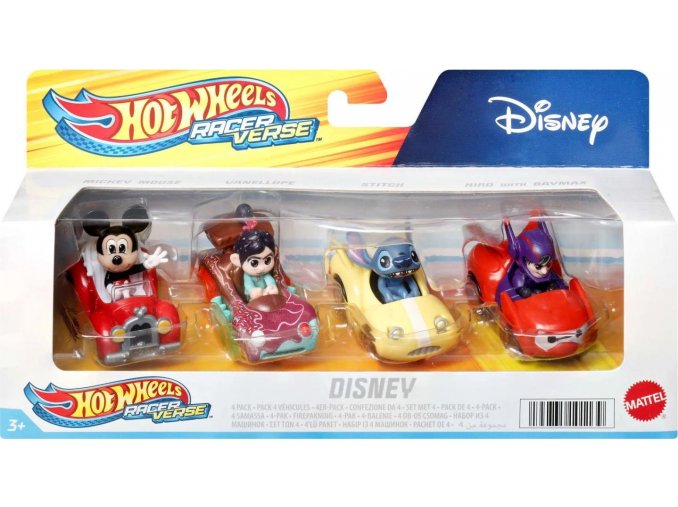 Hot Wheels RacerVerse Disney 4 autíčka