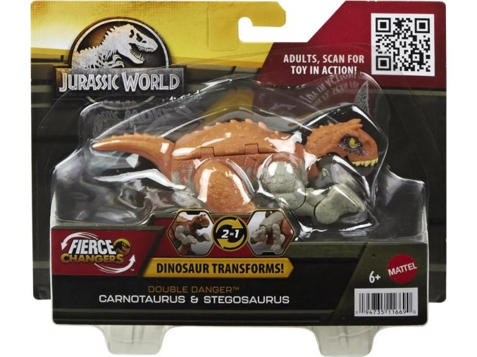 Jurský svět Dinosaurus s transformací CARNOTAURUS a STEGOSAURUS