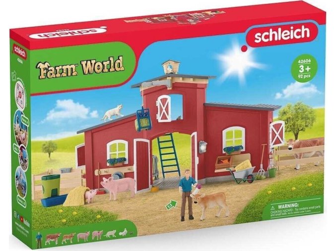 Schleich® 42606 Velká stodola se zvířaty a příslušenstvím