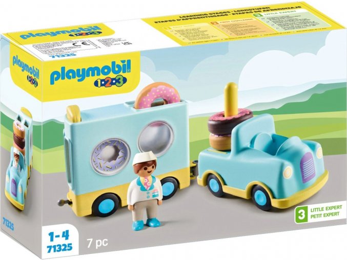 PLAYMOBIL® 71325 Bláznivý Donut Truck s funkcí ukládání a třídění (1.2.3)