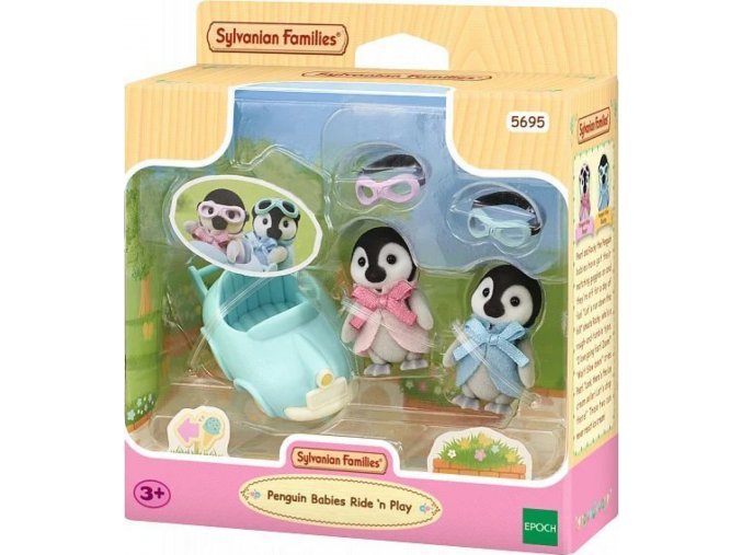 Sylvanian Families 5695 Baby tučňáci dvojčata s autíčkem