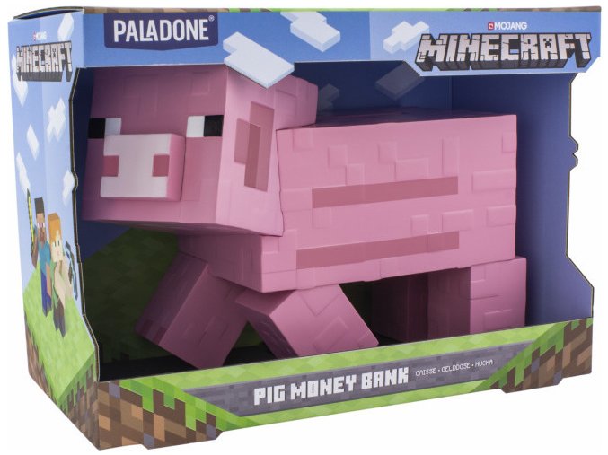 Minecraft kasička na peníze prasátko