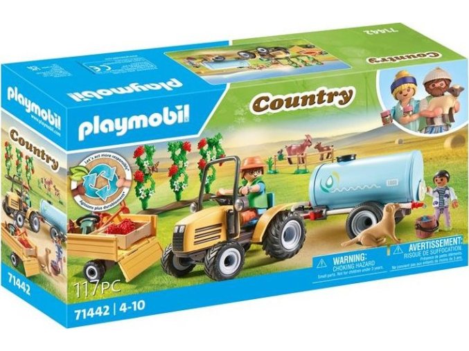 PLAYMOBIL® 71442 Traktor s přívěsem a nádrží na vodu