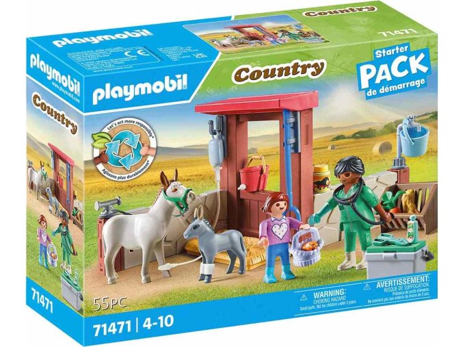 PLAYMOBIL® 71471 Veterinární výjezd k oslíkům