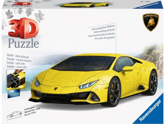 Puzzle Lamborghini Huracán Evo žluté 108 dílků