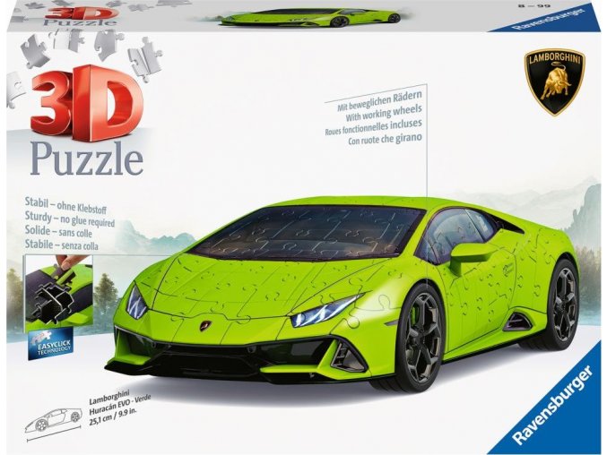 Puzzle Lamborghini Huracán Evo zelené 108 dílků