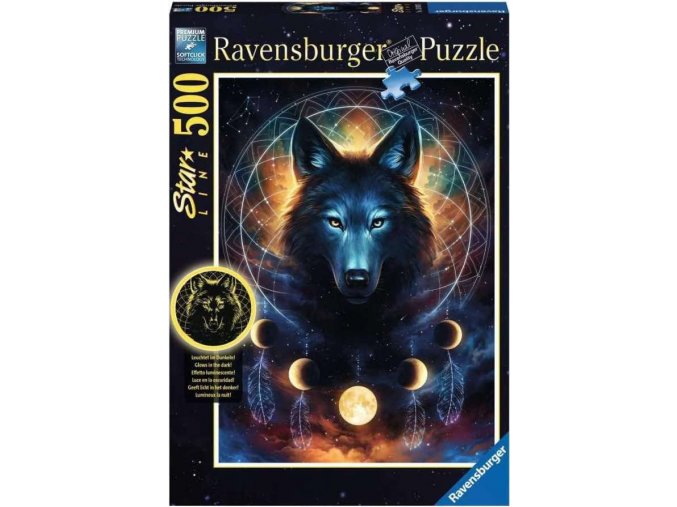 Ravensburger 13970 Svítící puzzle Měsíční vlk 500 dílků