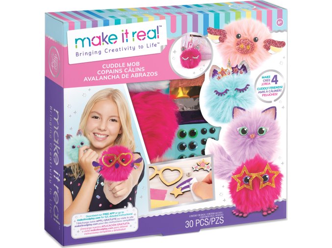 Make It Real Přívěsky, roztomilé chlupaté koule