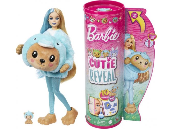 BRB CUTIE REVEAL Barbie v modrém kostýmu