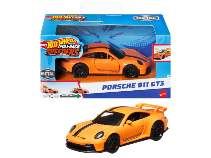 hot wheels pull back speeders auticko porsche 911 gt3 1