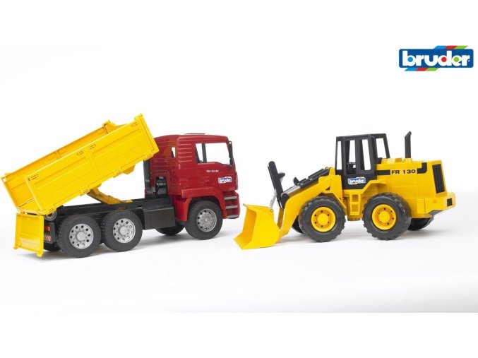 Bruder 02752 Konstrukční vozy - MAN nákl. auto a bagr - ARCH.