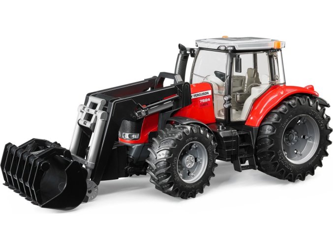 Bruder 3047 Traktor MASSEY FERGUSON 7624 s čelním nakladačem